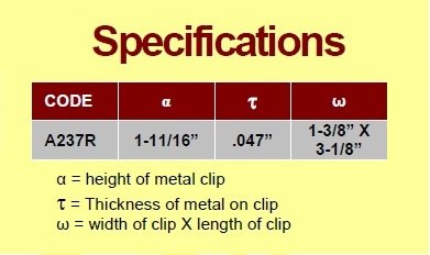 A237 Clip Specifications