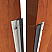 Aluminum and Neoprene Rubber Meeting Stile Applied on Interior Wooden Door, Open