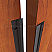 Dark Bronze and Neoprene Rubber Meeting Stile Applied on Interior Wooden Door, Open