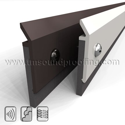 Single Door Astragal with Sponge Neoprene Seal, Thin