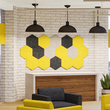 PANEL HEX-COUSTIX Acoustical Panel, Geometric Wall Boards