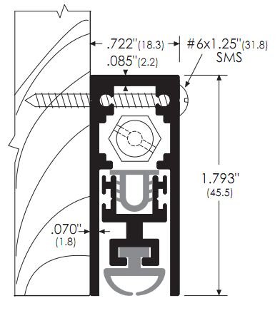 Surface Mounted Automatic Door Bottom