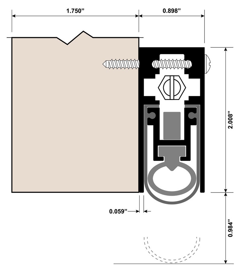 Surface Mounted Automatic Door Bottom