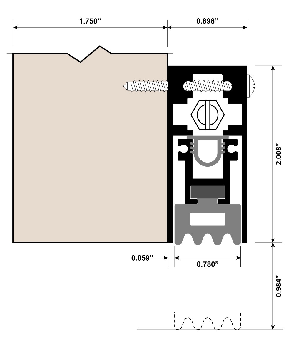 Surface Mounted Automatic Door Bottom