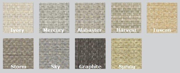 Color Options for Guilford of Maine Rattan Acoustic Fabric