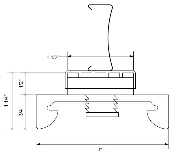 RSIC 1.5" Cold Rolled Channel Clips for Decoupling Dropped or Suspended Ceilings, www