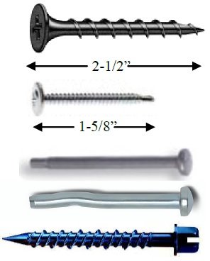 Required Screws for RSIC-DC04 Series Installation