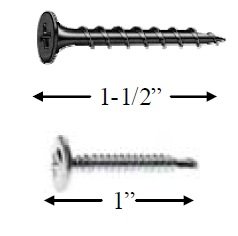 Required Screws for RSIC-EXT04 Installation