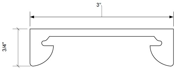 Profile View Dimensions of RSIC-V Value Clip