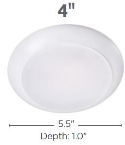 Surface Mount Disk Light Dimensions