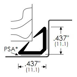 Product Specs for Batwing Style Door Seal