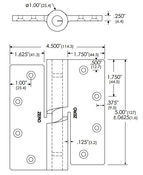 Product Specs for Cam Lift Mortised Hinge