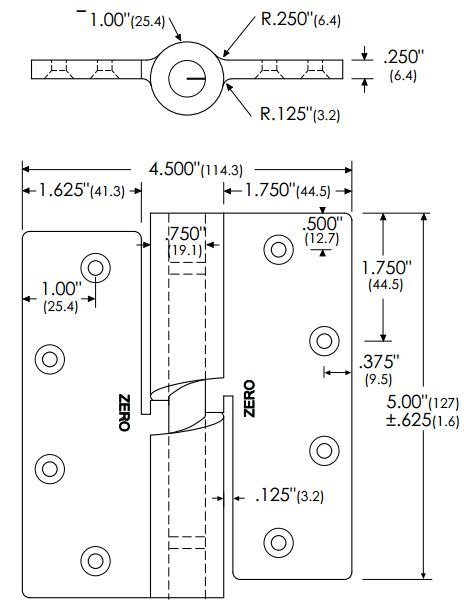 Product Specs for Super Duty Cam Lift Hinge