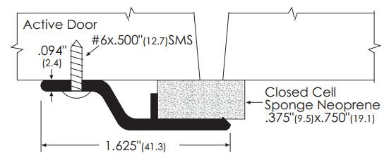 Product Specs for Surface Mounted Astragal