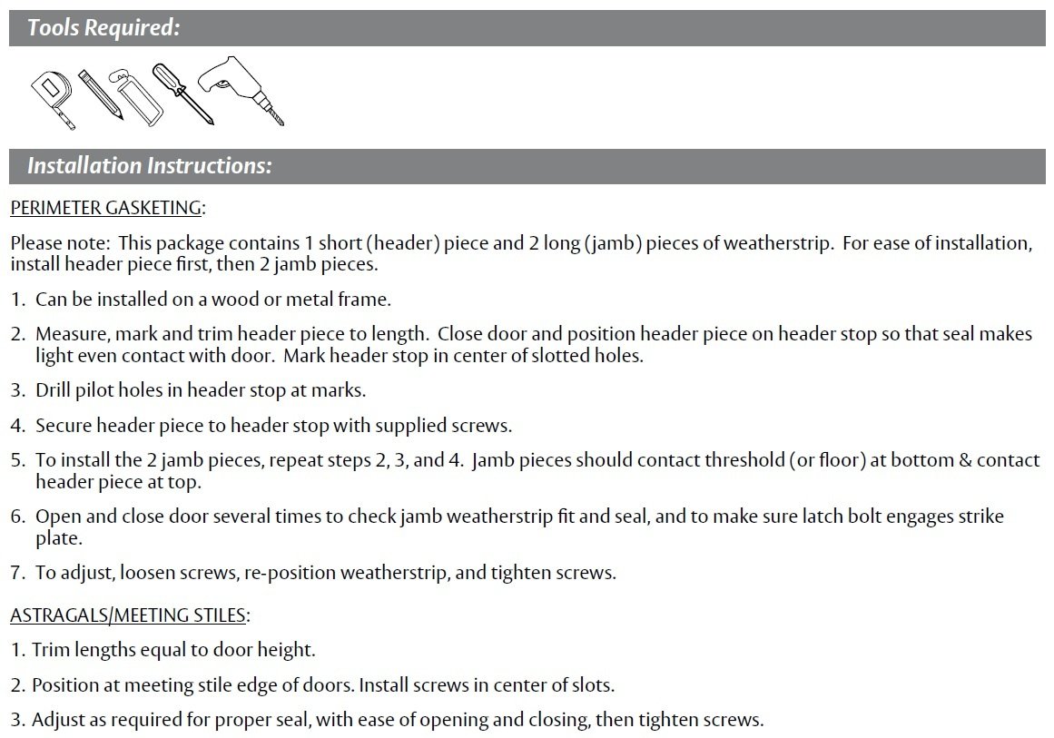 Installation Guide of Meeting Stile with Silicone Bulb Seal
