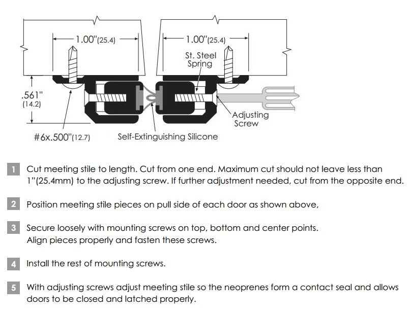 Installation Guide for Adjustable Meeting Stile