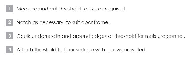 Installation Instructions - Soundproof Threshold