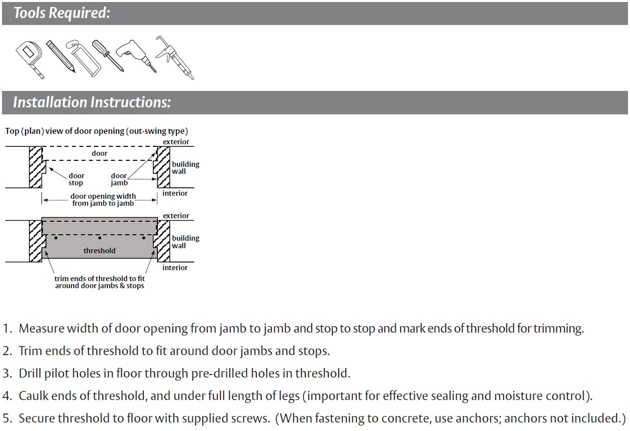 Installation Guide for Pemko Utility Threshold