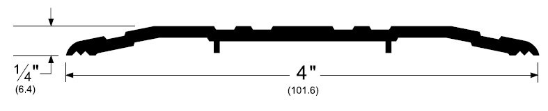 Product Specs of 4" Wide Utility Threshold with 1/4" Height