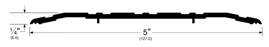 Product Specs of 5" Wide Utility Threshold with 1/4" Height