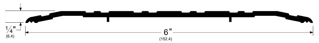 Product Specs of 6" Wide Utility Threshold with 1/4" Height