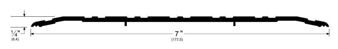 Product Specs of 7" Wide Utility Threshold with 1/4" Height